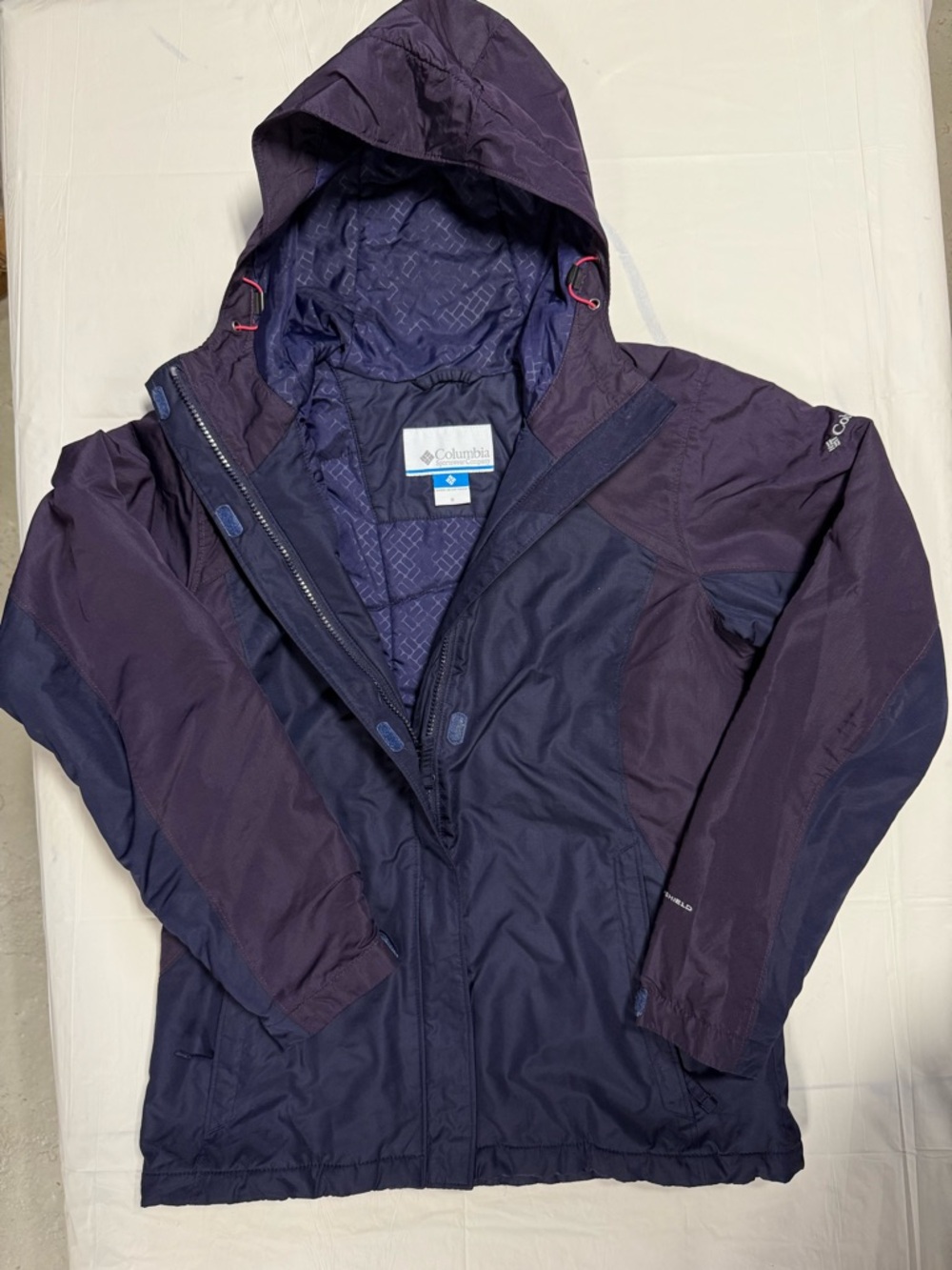 Columbia Omni-Shield Jacket Women’s Small Hooded Lightweight Rain Coat SL5464